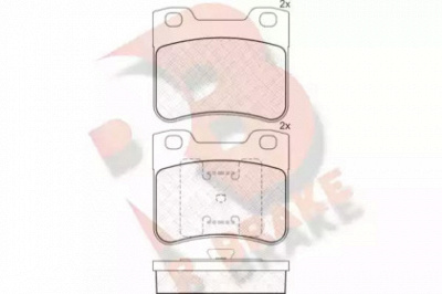 R BRAKE rb1150 -  Комплект тормозных колодок, дисковый тормоз